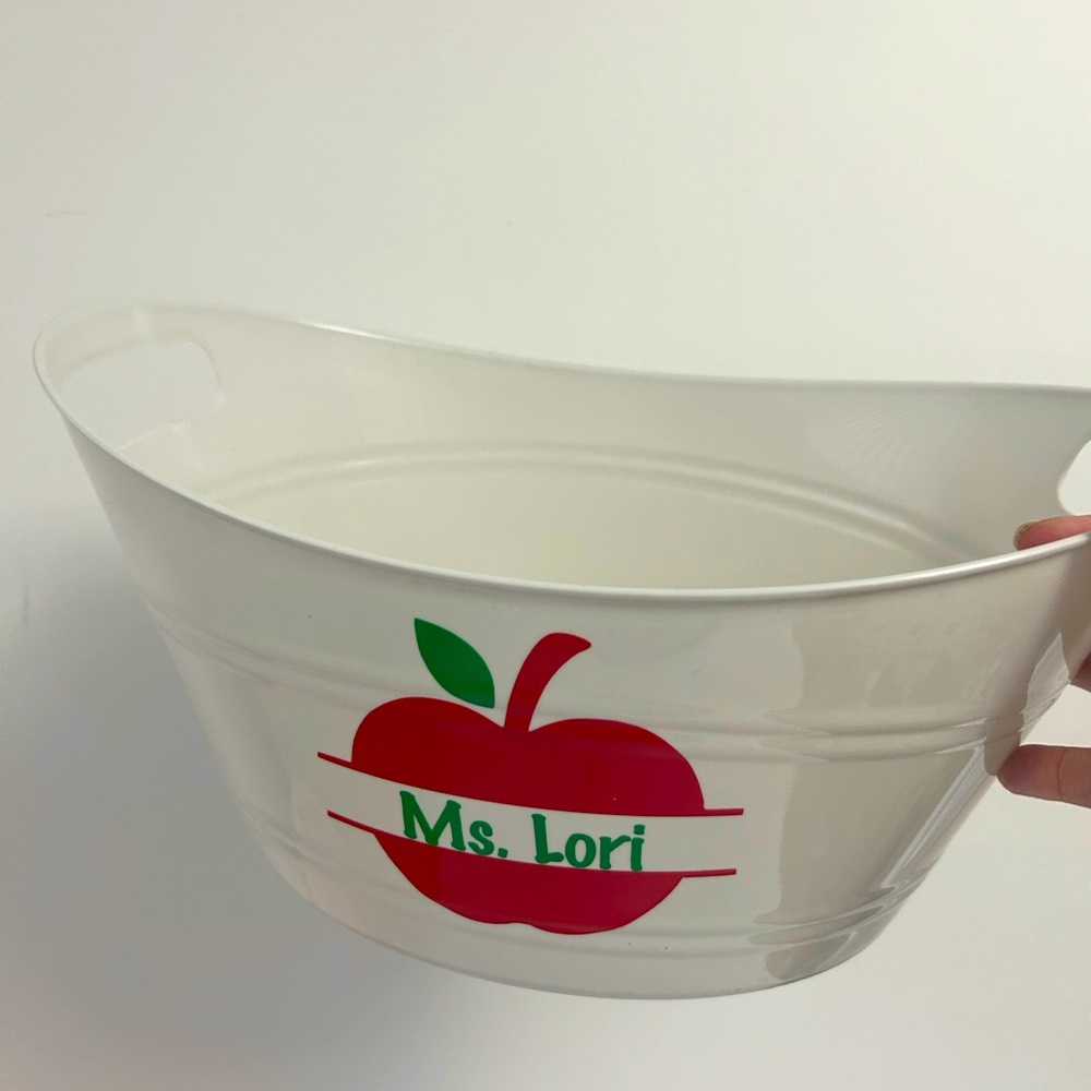 Teacher appreciation personalized apple basket with name!